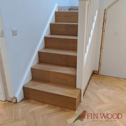 Stair Cladding - Modern look in London by Fin Wood #craftedForLife #CraftedForLife Stair Cladding - Modern look in London by Fin Wood #craftedForLife #CraftedForLife