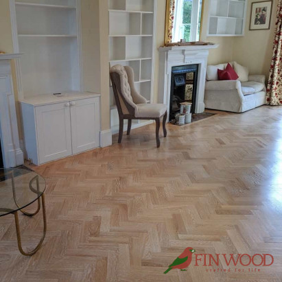 Herringbone parquet flooring by Fin Wood Ltd. London #CraftedForLife #CraftedForLife