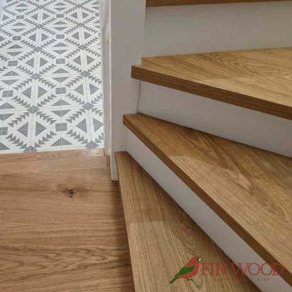 Stair Cladding - Modern look with painted risers by Fin Wood Ltd. London #CraftedForLife #CraftedForLife Stair Cladding - Modern look with painted risers by Fin Wood Ltd. London #CraftedForLife #CraftedForLife