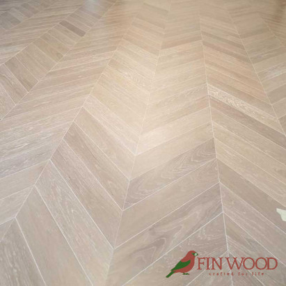 Oak Chevron Natural Lacquered Silver White 15x90x450mm #CraftedForLife #CraftedForLife
