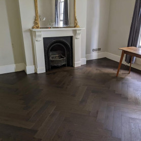 Oak Herringbone Natural Lacquered Jacobean 15x120x600mm #CraftedForLife
