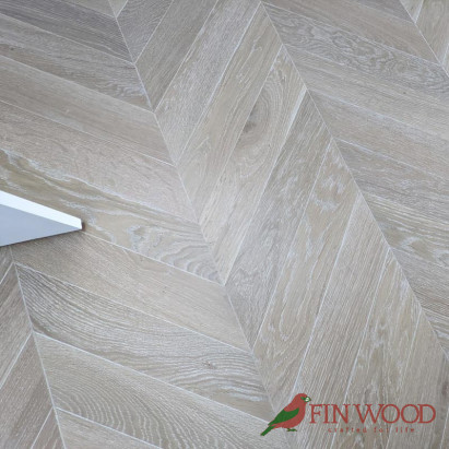 Oak Chevron Natural Lacquered Silver White 15x90x450mm #CraftedForLife #CraftedForLife
