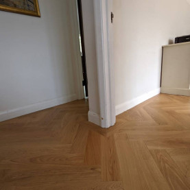 Parquet Herringbone wood flooring with border #CraftedForLife