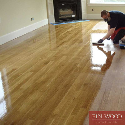 Hardwood floor sanding and lacquer #CraftedForLife