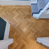 Parquet Herringbone wood flooring with border #CraftedForLife