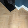 Parquet Herringbone wood flooring with border #CraftedForLife