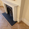Herringbone flooring with border and tramline #CraftedForLife