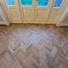 Herringbone flooring with border and tramline #CraftedForLife