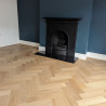 Oak Herringbone Natural Lacquered Coastal Grey 15x100x400mm #CraftedForLife