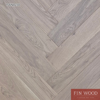 Oak Herringbone Natural Lacquered Drift Wood 15x120x600mm #CraftedForLife