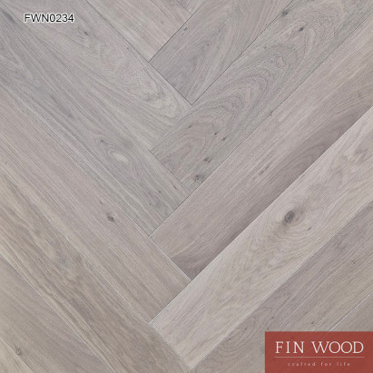 Oak Herringbone Natural Lacquered White Mist 15x120x600mm #CraftedForLife