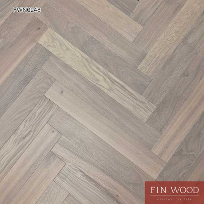 Oak Herringbone Natural Lacquered Tapioca 11x70x490mm #CraftedForLife