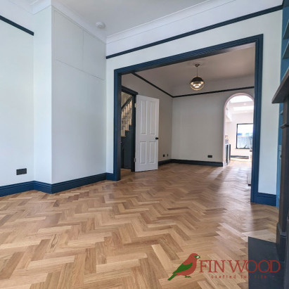 Oak Herringbone Natural Clear Oiled 15x70x280mm #CraftedForLife