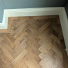 Parquet Herringbone wood flooring with border #CraftedForLife