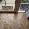 Parquet Herringbone wood flooring with border #CraftedForLife