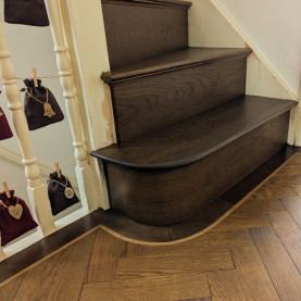 Parquet herringbone with curved borders #CraftedForLife