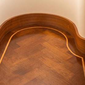 Parquet herringbone with curved borders #CraftedForLife