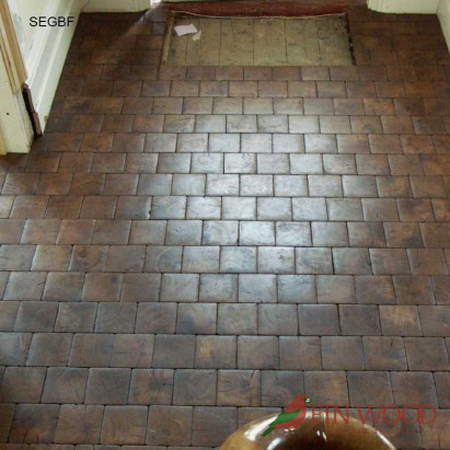 Square End Grain Blocks Flooring - London #CraftedForLife