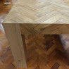 Dining table made from engineered oak parquet - furniture elements #CraftedForLife