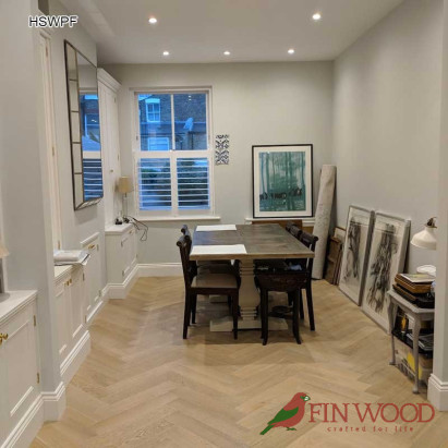 Herringbone parquet flooring by Fin Wood Ltd. London #CraftedForLife #CraftedForLife