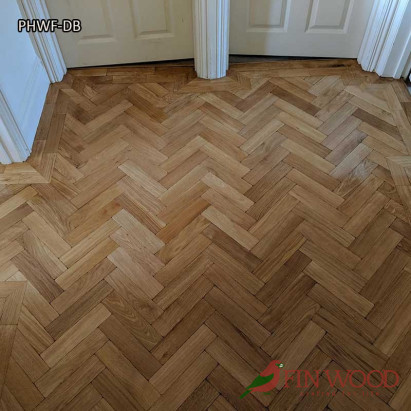 Parquet Herringbone wood flooring with double border by Fin Wood Ltd London #CraftedForLife #CraftedForLife