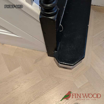 Parquet Herringbone wood flooring with border by Fin Wood Ltd London #CraftedForLife #CraftedForLife