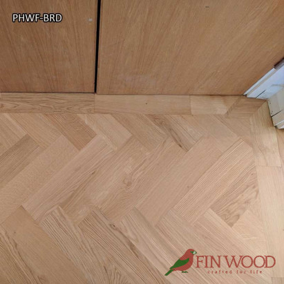Parquet Herringbone wood flooring with border by Fin Wood Ltd London #CraftedForLife #CraftedForLife