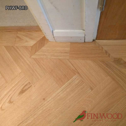 Parquet Herringbone wood flooring with border by Fin Wood Ltd London #CraftedForLife #CraftedForLife