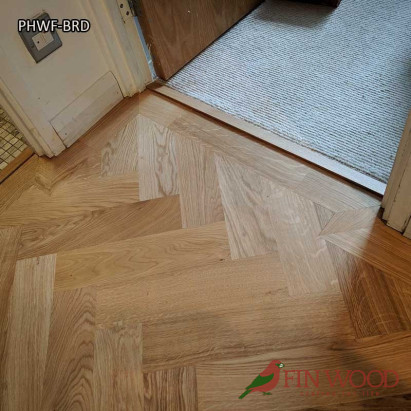 Parquet Herringbone wood flooring with border by Fin Wood Ltd London #CraftedForLife #CraftedForLife