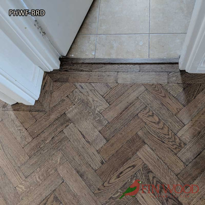 Parquet Herringbone wood flooring with border by Fin Wood Ltd London #CraftedForLife #CraftedForLife
