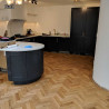 Parquet herringbone with curved borders by Fin Wood Ltd - London #CraftedForLife