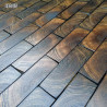 Rectangular end grain flooring fitting hand bevelled natural