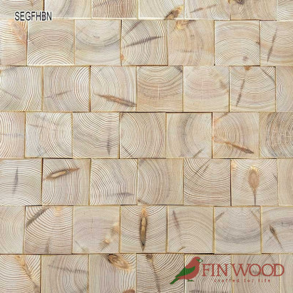 End Grain - Square end grain flooring fitting hand bevelled natural #CraftedForLife