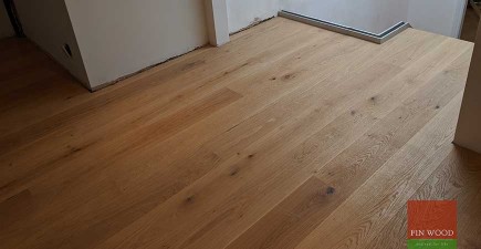 Engineered oak wood flooring fitted in award winning eco apartment in Kensington, W8 #CraftedForLife
