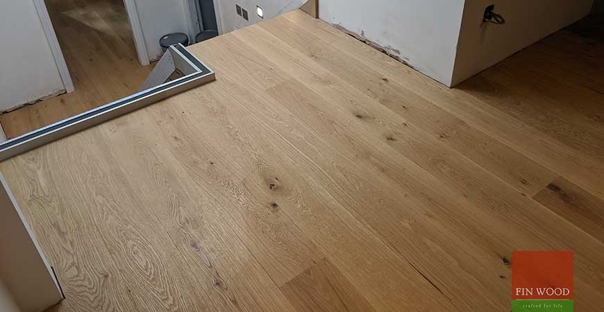 Engineered oak wood flooring fitted in award winning eco apartment in Kensington, W8 #CraftedForLife