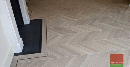 Timeless oak chevron adds classic style to luxury Mayfair mansion apartment, W1K #CraftedForLife