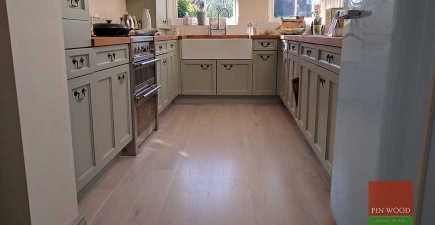 Oak Engineered Boards Installation, custom finished with white oil SW19 Southfields, London #CraftedForLife